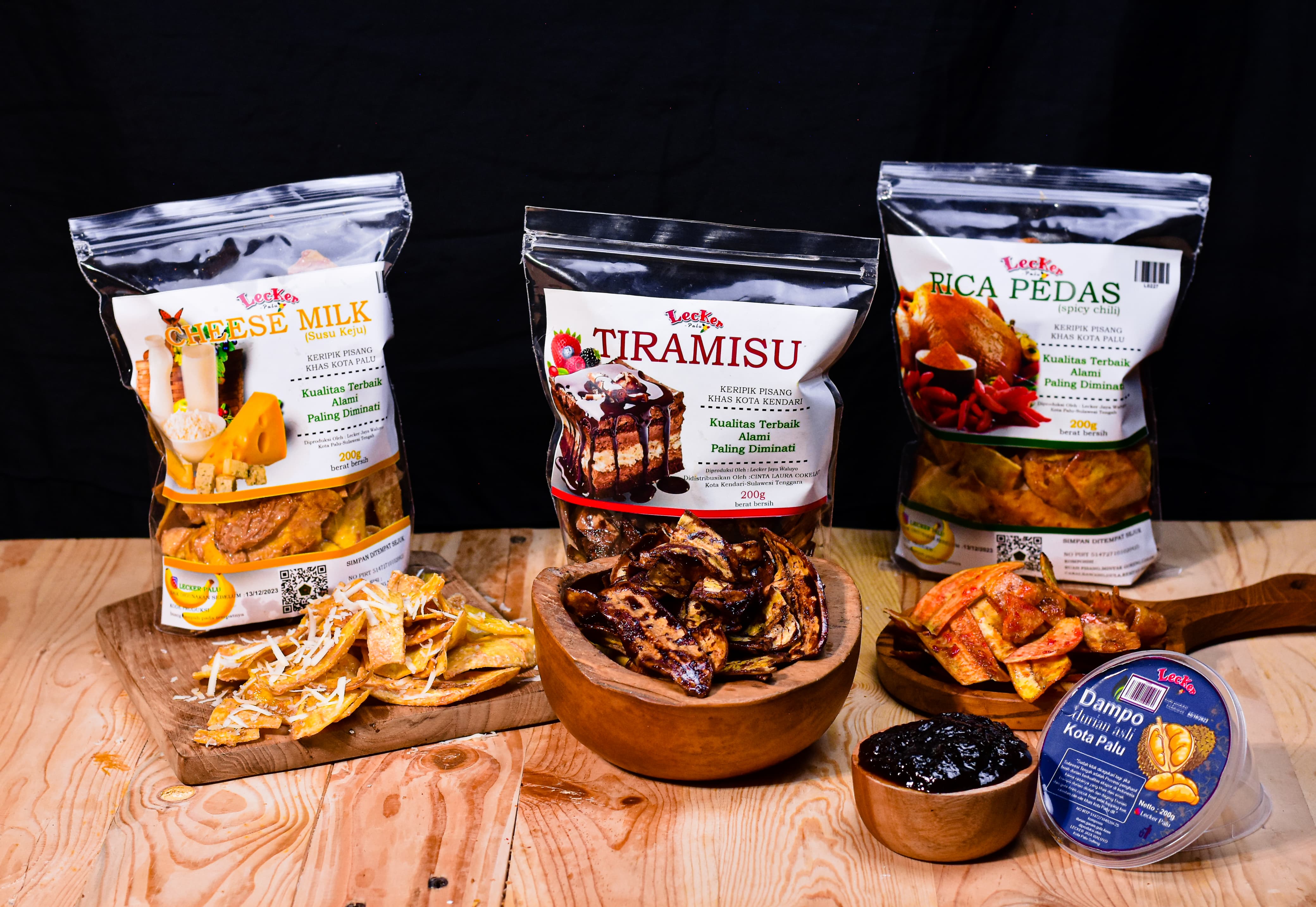 Keripik panggang rica pedas